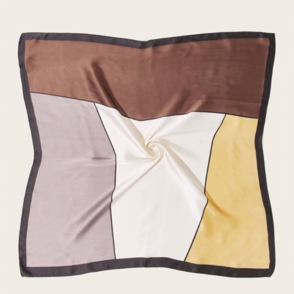 🆕Colour Block Bandana Hair Neck Scarf Bag Tie New - Picture 2 of 4